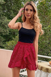 Zweiteiliges kurzes Kleid mit Sling-Blumenmuster